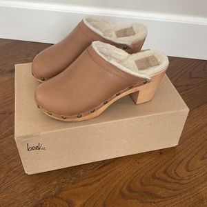 Beek Woodpecker Mas Shearling Clog sz 8